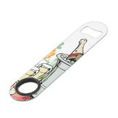Speed Bottle Opener White Champagne Floral Flaschenöffner (Rückseite Schrägansicht)