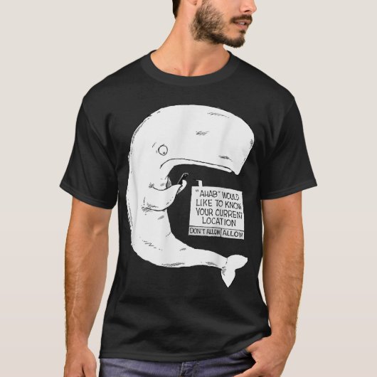 Speed Bump Funny Moby Dick Cartoon T-Shirt (Vorderseite)