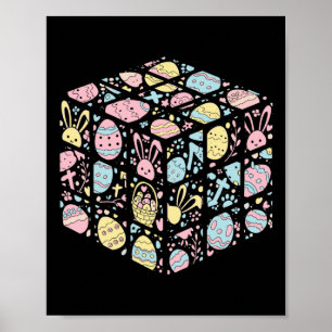 Speed Cube Bunny Oster-Ei Ostersonntag Jungen Männ Poster