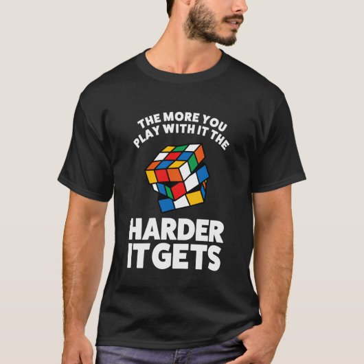 Speed Cube Puzzle Cubing Lustig T-Shirt (Vorderseite)