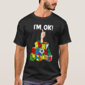 Speed Cubing Ich bin Ok Math Cube Puzzle Solve Chr T-Shirt (Vorderseite)