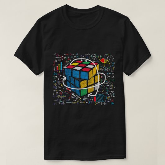 Speed Cubing konkurrierendes Puzzle Funny Math Lov T-Shirt (Design vorne)