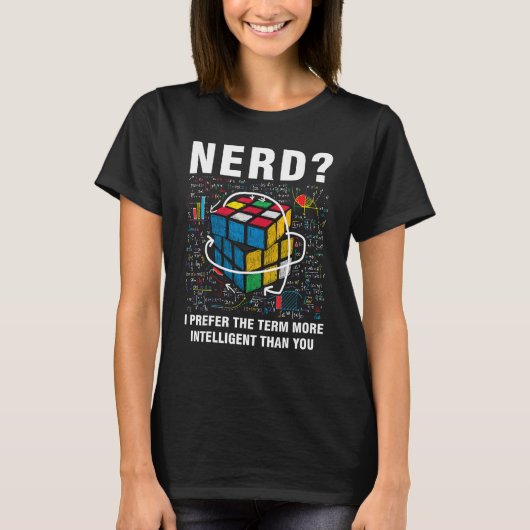 Speed Cubing Nerd Jokes Funny Speed Cubing Math T-Shirt (Vorderseite)