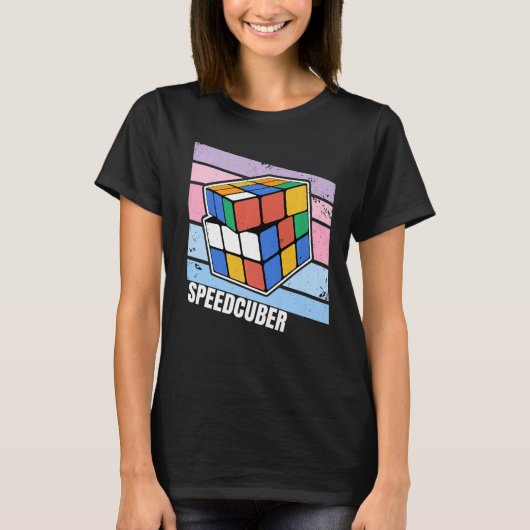 Speed Cubing Puzzle Speedcuber Premium T-Shirt (Vorderseite)