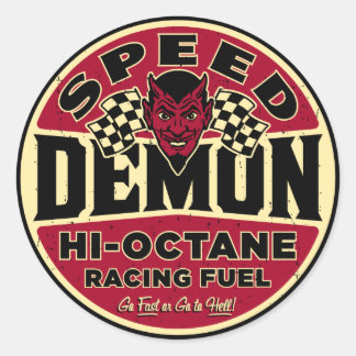 Speed Demon 003A Runder Aufkleber