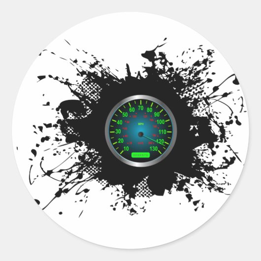 Speed Emblem Urban Style 5 Runder Aufkleber (Vorderseite)