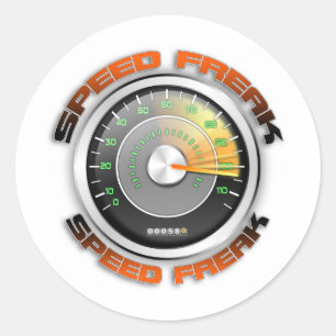 Speed Freak Odometer Runder Aufkleber
