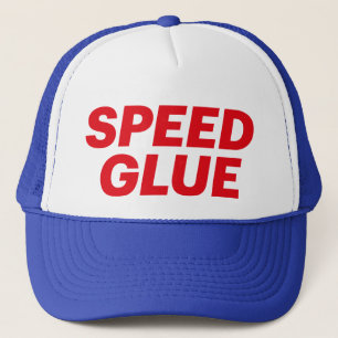 SPEED GLUE lustiger Slogan Trucker Hut Truckerkappe