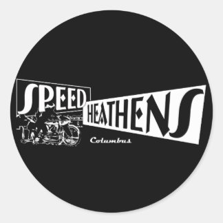 Speed Heathens Runder Aufkleber