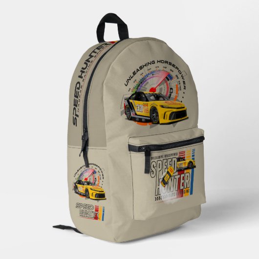 Speed Hunter |  Bedruckter Rucksack (Rückseitige Ecke links)