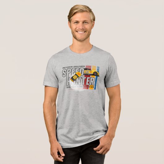 Speed Hunter | Herren Tri-Blend Shirt (Vorderseite voll)