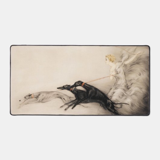 Speed II, Vitesse, 1933 von Louis Icart Schreibtischunterlage (Vorderseite)