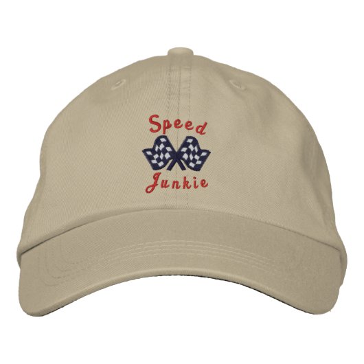 Speed Junkie Racing Cap Bestickte Kappe (Vorderseite)