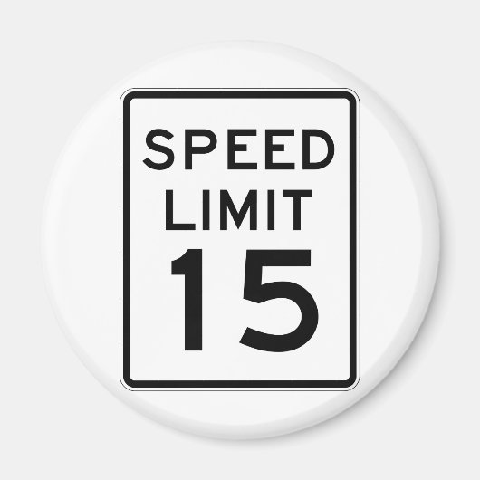 Speed Limit 15 Street Sign Magnet (Vorne)