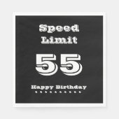 Speed Limit 55/Happy Birthday - Paper Napkin Serviette (Vorderseite)