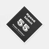 Speed Limit 55/Happy Birthday - Paper Napkin Serviette (Ecke)
