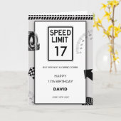 Speed Limit Boy's 16. Geburtstag Karte (Gelbe Blume)