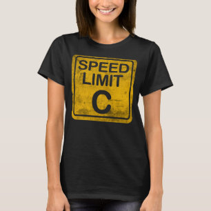 Speed Limit C Grunge störte Physik Nerd Meme T-Shirt