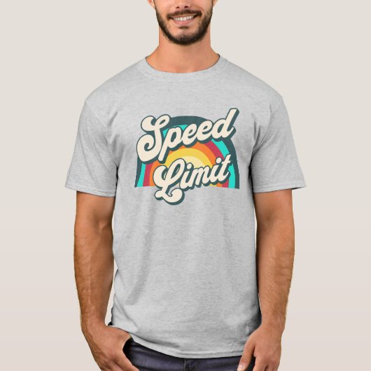 Speed Limit Retro Rainbow Concept Fan Club T-Shirt (Vorderseite)