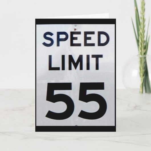 Speed Limit Sign 55mph Geburtstagskarte Karte (Vorderseite)