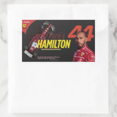Speed Meets Legacy Lewis Hamilton Joins Ferrari Rechteckiger Aufkleber (Tasche)