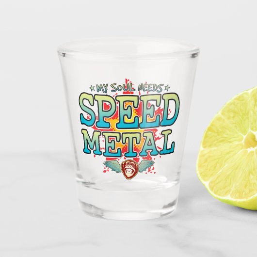 Speed Metal Soul Shot Glass Schnapsglas (Vorderseite)