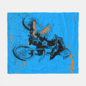Speed Racer - Motocross Racer Akrylprint Fleecedecke (Vorderseite (Horizontal))