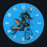 Speed Racer - Motocross Racer Große Uhr<br><div class="desc">Dieser Pro-Motocross Racer holt die Geschwindigkeit,  wenn er sich der Ziellinie nähert. Ideal für motocross Fans jeden Alters! Ideal für Kinder und Sportler jeden Alters.</div>