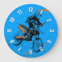 Speed Racer - Motocross Racer Große Uhr