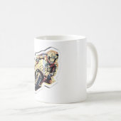 Speed Rider Collage Design Kaffeetasse (VorderseiteRechts)