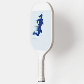 Speed Runner Silhouette - Motion Blur Sports Icon Pickleball Schläger (Links)