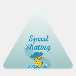 Speed Skaten Chick #3 Dreieckiger Aufkleber