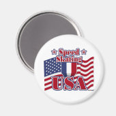Speed Skaten USA Magnet (Vorderseite/Rückseite)