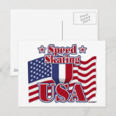 Speed Skaten USA Postkarte (Vorne/Hinten)