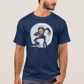 Speed Skater Anime Style Illustration Winterspiele T-Shirt (Vorderseite)
