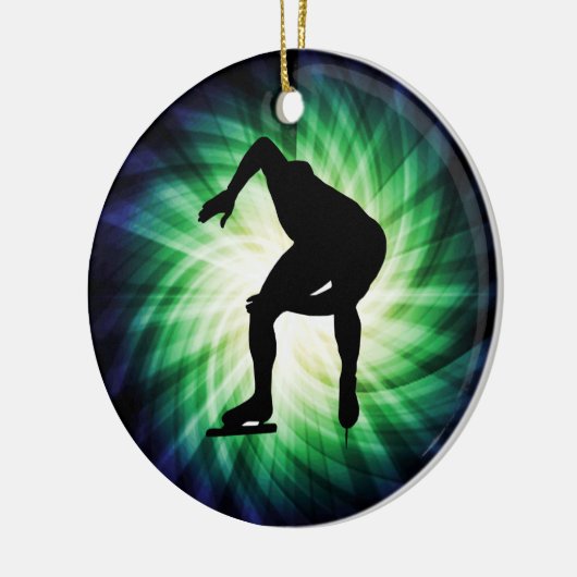 Speed-Skater-Geschenk Keramik Ornament (Links)