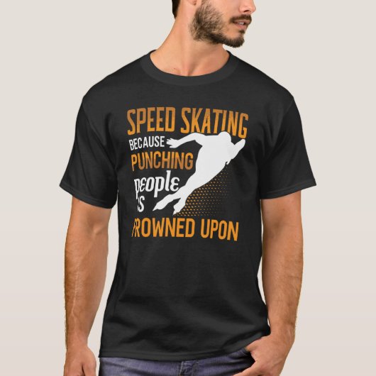 Speed Skating Skates Short Track Skater Workout Tr T-Shirt (Vorderseite)