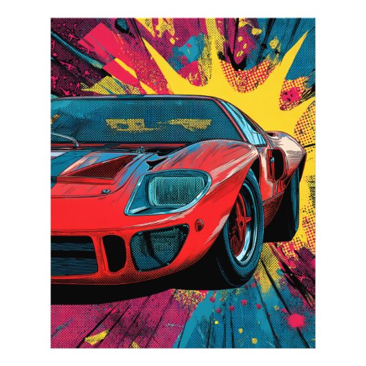 Speed & Splatter – The Ford GT40 Gulf Legacy Fotodruck (Vorne)