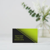 Speed Texture Business Card, Neon Green Visitenkarte (Stehend Vorderseite)
