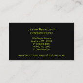 Speed Texture Business Card, Neon Green Visitenkarte (Rückseite)
