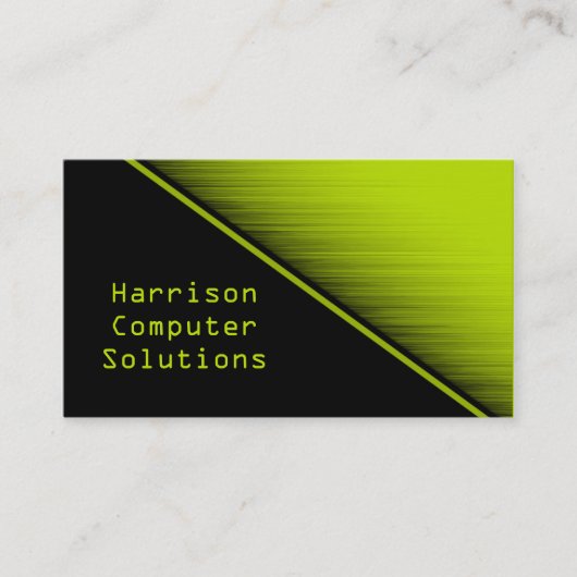 Speed Texture Business Card, Neon Green Visitenkarte (Vorderseite)
