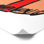 Speedboat Illustration Fun Nautical Boat Design Poster (Ecke)