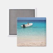 Speedboat im blauen Magneten Magnet (Vorderseite/Rückseite)