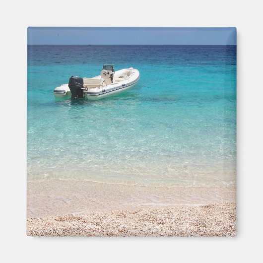 Speedboat im blauen Magneten Magnet (Vorne)