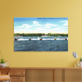 Speedboat Races auf dem See Leinwanddruck (Insitu (Wohnzimmer))