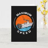 Speedboat Racing Boat Motorboat Captain Karte (Gelbe Blume)