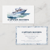 Speedboat Sport Angelcharter Visitenkarte (Vorne/Hinten)