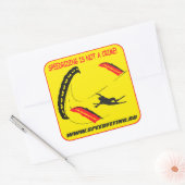 Speedfliegen Quadratischer Aufkleber (Umschlag)