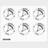 Speedfliegen Runder Aufkleber (Blatt)