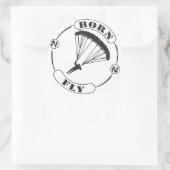 Speedfliegen Runder Aufkleber (Tasche)